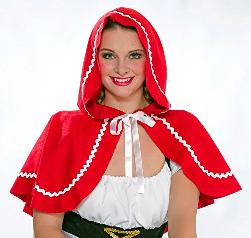 Rotkäppchen Umhang schulterlang rot Damen Kostüm Zubehör Karneval Fasching