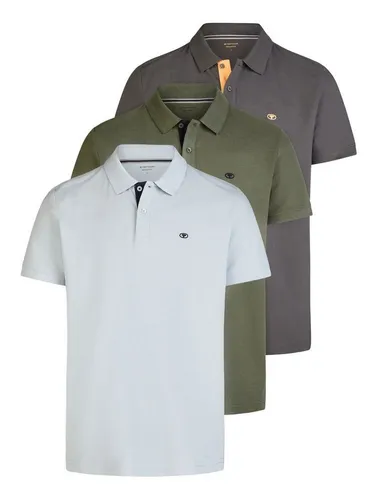 TOM TAILOR Poloshirt Herren 3er-Set Regular Fit von Tom Tailor