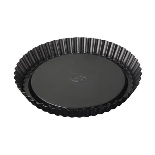Dr. Oetker Obstkuchenform Ø 22 cm, klassische Backform für köstlichen Tortenboden, Quicheform aus Stahl mit Antihaftbeschichtung, Menge: 1 Stück