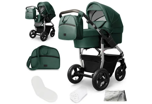 Bergsteiger Kombi-Kinderwagen Capri 3in1 in grün von Bergsteiger