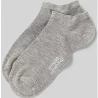 camano Sneakersocken im 2er-Pack Modell 'SILKY' in Hellgrau, Größe 35-38