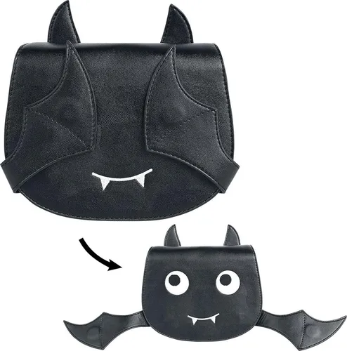 Banned Alternative Schultertasche - Release The Bats Fledermaus Handtasche - Umhängetasche von Banned Alternative, perfekt für Gothic- und Halloween-Looks. Mit verstellbarem Schultergurt und Magnetverschluss für praktischen Stil!