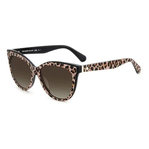 Kate Spade Damen Daesha/S Sonnenbrille - FP3/HA BLK Leopard, 56 mm - Sportsonnenbrillen für Herren mit stylischem Leopardenmuster und schützendem Etui, ideal für aktive Tage im Freien.