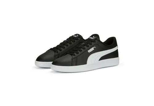 Puma Smash 3.0 L Unisex Sneaker - Stilvoller Komfort in Puma Black/White - Herren-Sneaker aus hochwertigem Leder mit gepolstertem Kragen und optimaler Passform für den ganzen Tag.