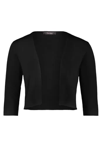 Vera Mont Damen Strickbolero Langarm Schwarz, XL - Strickjacke für Damen mit figurumspielender Passform und eleganten Ärmelschlitzen, ideal für besondere Anlässe oder als stilvolles Layering-Element.