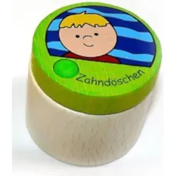 Holzspielzeug Holzdose für Milchzähne für Jungen  BxLxH 40x40x35mm NEU - Grün