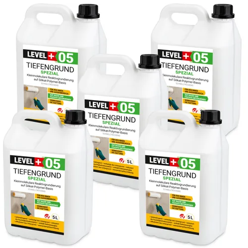 Tiefengrund LF Spezial 25L - Hochwertige Grundierung - Grundierung für Wände und Böden, wasserabweisend und frostsicher, ideal für saugfähige Untergründe und schnelle Baufortschritte.