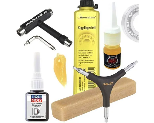 Fantic26 Stuntscooter Wartungs- & Service-Set - Praktisches Werkzeugset für die Pflege und Wartung Ihres Fantic26 Stuntscooters. Ideal für Hobbyisten und Profis, um die Leistung zu optimieren und die Lebensdauer zu verlängern.