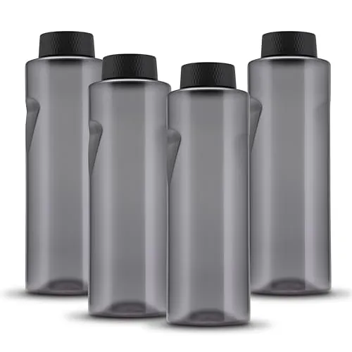 LGL 4 x Trinkflasche 800 ml Kavodrink Premium schwarz matt Sportflasche Wasserflasche BPA frei