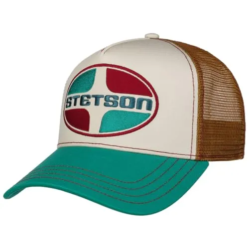 Stetson Petrol Station Trucker Cap Snapback Mesh für Herren und Damen - Stylische Trucker Cap mit Petrol Station Motiv, ideal für Freizeit und Festivals. Atmungsaktives Mesh sorgt für Komfort, während der Snapback-Verschluss einen perfekten Sitz garantiert.
