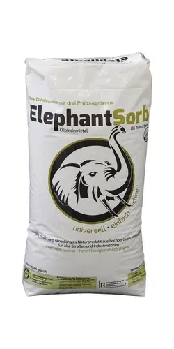 Universalbindemittel Elephant Sorb - 40 l - Bettdecken, körniges Naturprodukt aus Vulkangestein, bindet effektiv Öle und Chemikalien, chemisch neutral und ungiftig, ideal für rutschfeste Anwendungen.