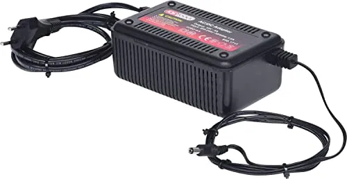 KS TOOLS Batterieladegerät 550.1711 - 12 V 4 A, schlagfestes Gehäuse und integrierte Sicherheitsschaltung für pausenlosen Einsatz