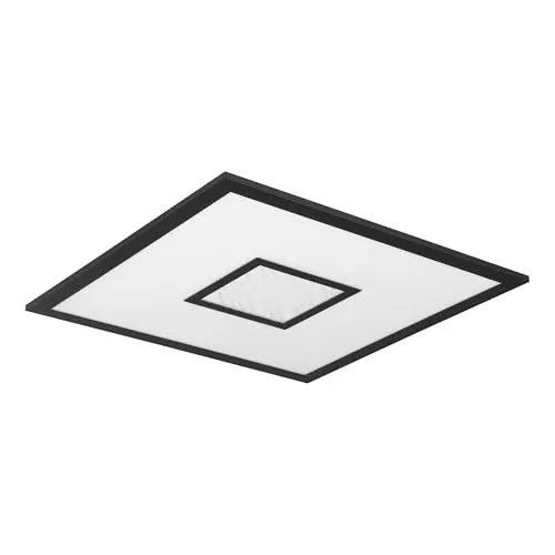 EGLO LED Deckenleuchte Bordonara - Modernes Design in Schwarz und Weiß - Lampen - 21,5W LED-Deckenleuchte mit inkludiertem Leuchtmittel, ideal für stilvolle Akzente in jedem Raum.