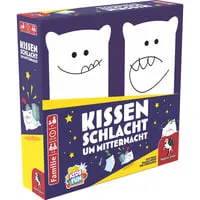Pegasus Spiele 57136G Kissenschlacht um Mitternacht - Gesellschaftsspiel für unvergessliche Nächte, langlebig und flexibel gestaltbar