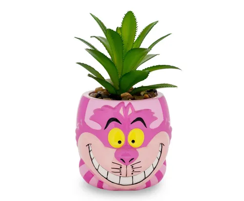 Disney Alice IN Wonderland Grinsekatze Mini Pflanzgefäß Mit Künstlich Succulent