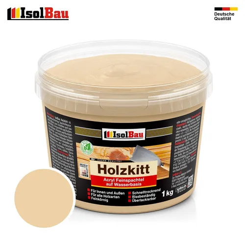 Holzkitt Spachtelmasse Holzspachtelmasse Innen Außen 1 kg Kiefer Dunkel (Nr. 10)