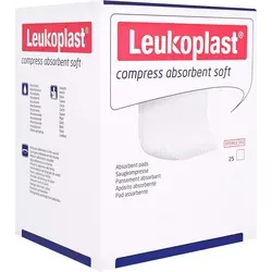Leukoplast Compress Absorbent Soft Steri 25X1 St - Arzneimittel - weiche, absorbierende Kompressen für schnelle Wundversorgung und hohen Komfort, ideal für empfindliche Haut.