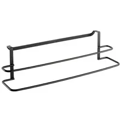 Gravidus Doppelhandtuchhalter Doppel Handtuchhalter Schwarz matt 38x10x9cm