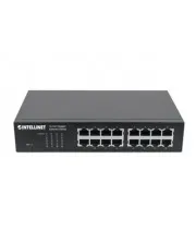 Intellinet 16-Port Gigabit Ethernet Switch - Desktop & Rackmount, stromsparende Green-Ethernet-Technologie für optimale Leistung