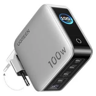 UGREEN Nexode Pro 100W USB C Ladegerät – 5-Port GaN Netzteil mit Smart Display