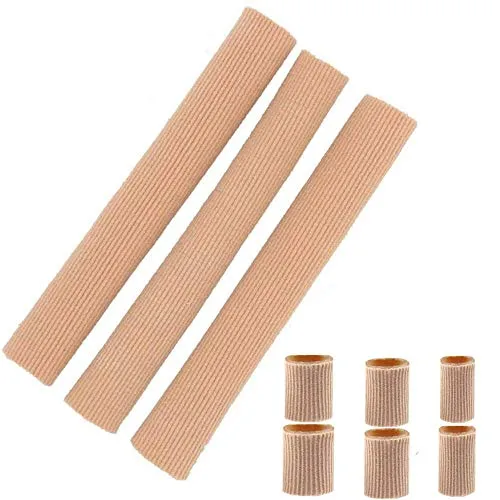 Silikon Zehenschutz 3 stück Zehenschutz Schlauchbandage 15cm Cuttable Zehenschutz Schlauchbandage für Kissen Corns Toe Druckschmerz Schwielen entfernen Blasen