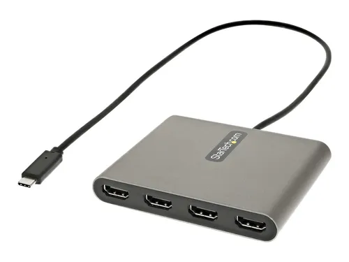 StarTech.com USB-C Quad HDMI Adapter - DP-HDMI-Adapter für Windows, erweitert Ihren Desktop um 4x 1080p 60Hz Displays und steigert Ihre Produktivität mit einfacher Fensteranordnung.