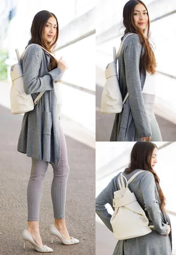Caspar Damen Leder Rucksack