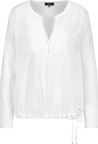 Monari Kurzarmhemd Pullover - Elegantes Hemd aus fließender Viskose mit Satinoptik, elastischem Tragekomfort und funkelnden Strasssteinen – ideal für feminine Looks.