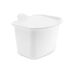 koziol - ideas for friends GmbH Koziol Bio Abfallbehälter BIBO, 3 Liter, Robuster Mülleimer mit einem hygienisch verschließbarem Deckel, Farbe: weiß 5605525