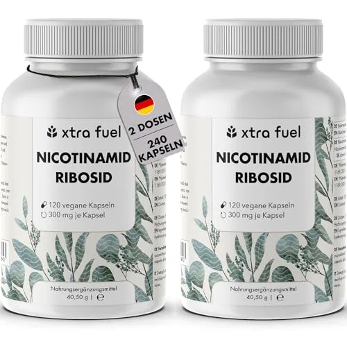 Nicotinamid Ribosid 300 - NAD+ Vorstufe für mehr Zell-Energie - Vitamin B Nahrungsergänzung mit 300 mg Nicotinamid-Ribosid pro Kapsel. Unterstützt den Energiestoffwechsel und reduziert Müdigkeit – ideal für aktive Lebensstile.