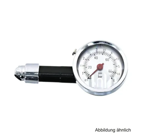 OEG Druckprüfer analog für Ausdehnungsgefäße und Reifenventile - Druckmessgerät für Membran-Druckausdehnungsgefäße, robust und zuverlässig, ideal für jährliche Kontrollen nach DIN 4807 mit Messbereich von 0-6 bar.
