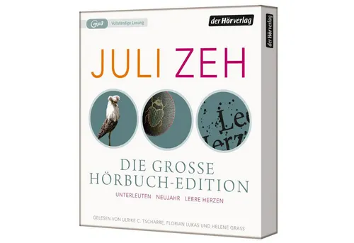 Die große Hörbuch-Edition: Unterleuten - Leere Herzen - Neujahr - Hörbuch-Kollektion mit fesselnden Geschichten von Juli Zeh, perfekt für lange Fahrten oder entspannte Abende.