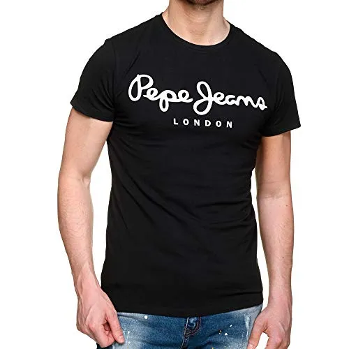 Pepe Jeans T-Shirt mit Markenprint vorne schwarz XL