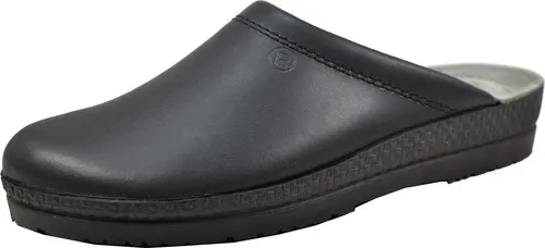 Rohde Herren Pantoletten Clogs Leder Neustadt-H 1515 - Bequem und Pflegeleicht - Hochwertige Leder-Pantoletten für Herren, mit komfortablem Tieffußbett und rutschfester Synthetiksohle. Ideal für hohen Spann und kräftigere Füße, perfekt für den Alltag.
