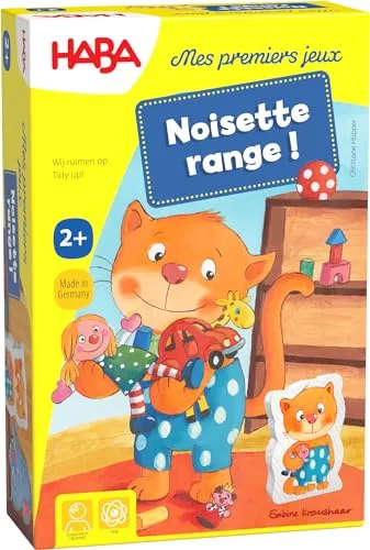HABA Premiers Games-Noisette Spielset für Kinder aus Holz, Klassifizierung, Wettbewerb und Gedächtnis, 1 bis 3 Spieler, 2 Jahre, 303470, bunt