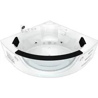 Whirlpool Pool Badewanne W06 152x152cm - Sanitäranlagen & Zubehör – Genießen Sie entspannende Momente zu zweit in dieser leistungsstarken Whirlpool-Badewanne mit Wasserfall und 12 Düsen für eine wohltuende Wassermassage.