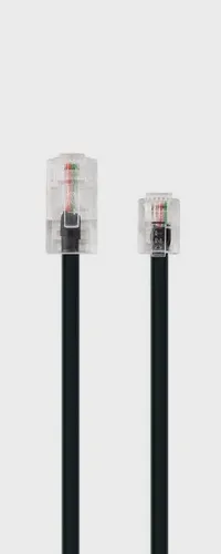 Schwaiger TAL 6631 Telefon-Modem-Anschlusskabel, Schwarz, 3m