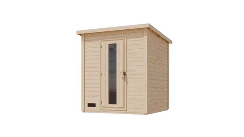 Karibu 38 mm Saunahaus Melo 2 mit Ofen 9 kW von Karibu