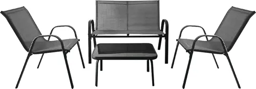 GOPLUS 4-teiliges Gartenmöbel Set – Komfort für Balkon und Terrasse, Grau
