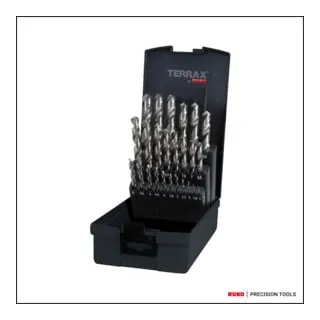 Ruko-Terrax HSS-G Spiralbohrer Satz 25-tlg. in Rosebox - Spiralbohrer-Set für präzise Bohrungen, ideal für Metall und Holz, perfekt aufbewahrt in stilvoller Rosebox.