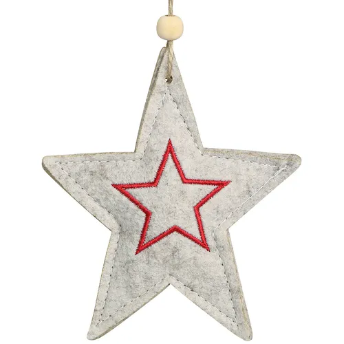 Weihnachtsdekoration Filzsterne für Christbäume und Adventskränze, 6 Stück