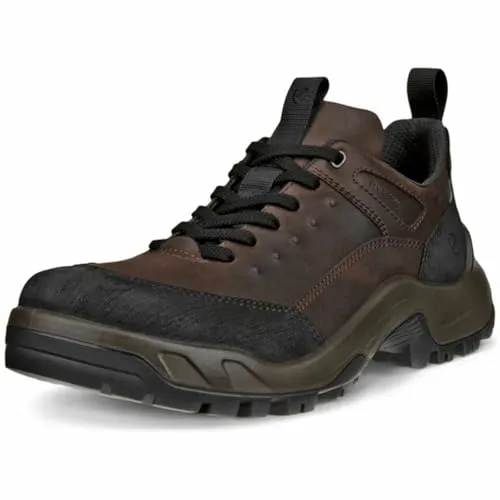 Ecco ECCO Offroad M Schwarz | Braun 42 - Robuste Wanderschuhe für Herren - Wanderschuhe aus hochwertigem, wasserdichtem ECCO Leder mit hervorragender Stabilität und Komfort dank RECEPTOR® Technologie. Ideal für Abenteuer in der Natur.