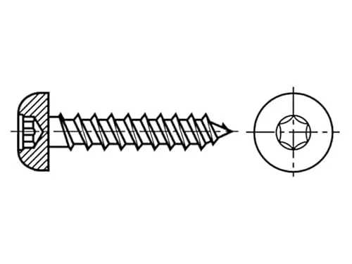 100X 3366886 Schraube SPAX® für Holz 3,5x16 Kopf: Zylinder Torx® WIROX® BOSSARD