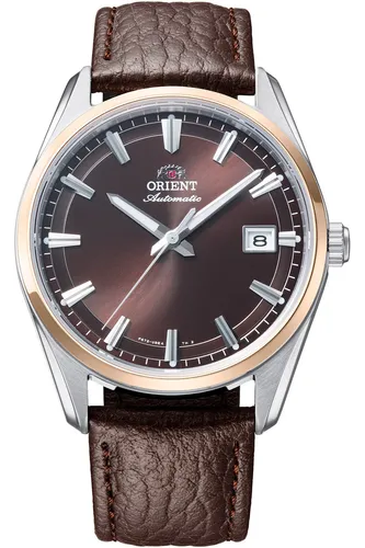 Orient RA-AC0R03Y30B Herren-Armbanduhr - Elegante Armbanduhr mit braunem Zifferblatt und kratzfestem Saphirglas, angetrieben vom zuverlässigen F6722 Automatikwerk mit 40 Stunden Gangreserve – ideal für stilbewusste Herren.