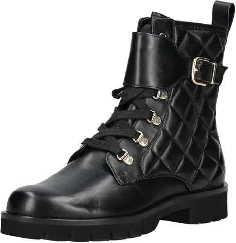 HÖGL 010154001000 Schnürstiefel Glattleder Damen in schwarz - Gr. 41