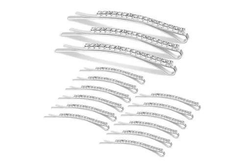 Hanyousheng Kristall Haarnadeln Strass Bobby Pin für Damen in silber von LuxusKollektion