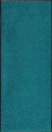 wash+dry by Kleen-Tex Fußmatte Trend Uni dunkelgrün - Schmutzfangmatte, waschbar und rutschhemmend, ideal für In- und Outdoor-Bereich, strapazierfähig und pflegeleicht