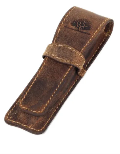 Stiftetui Greenburry braun Stiftmappe aus echtem Leder im Vintage Look Geschenk