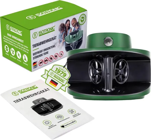 ISOTRONIC Ultraschall-Tierabwehr DUAL Mäuseschreck, 1-tlg., Zwei Ultraschalllautsprecher
