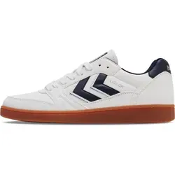 Hummel Liga Gk Hallenschuhe White/Black Iris 44 - Klassische Hallenschuhe mit Gummilaufsohle für optimalen Grip und Ortholite-Innensohle für unvergleichlichen Komfort – ideal für Fußballspieler aller Leistungsklassen.